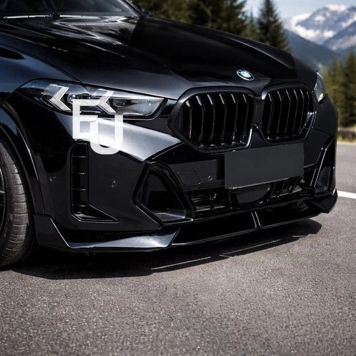 FOR BMW X6 G06 M SPORT FRONT BUMPER SPLITTER LIP SPOILER GLOSS BLACK 2019-2022