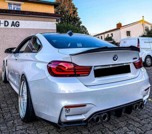 FOR BMW 3 4 SERIES F80 F82 M3 M4 REAR DIFFUSER VALANCE V STYLE MATTE BLACK 13-18