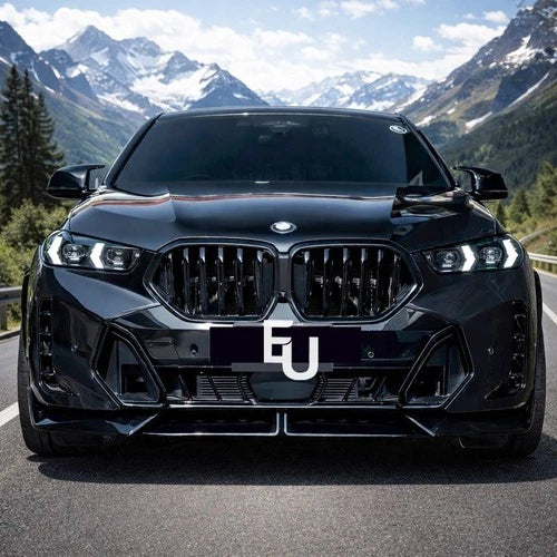 FOR BMW X6 G06 M SPORT FRONT BUMPER SPLITTER LIP SPOILER GLOSS BLACK 2019-2022