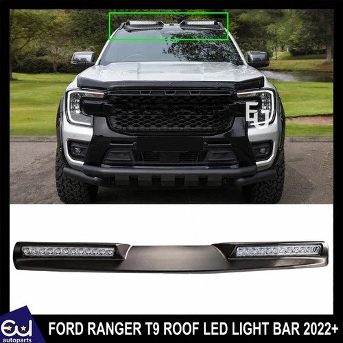 ROOF LED LIGHT BAR LAMP COVER LIGHTS GLOSS BLACK FOR FORD RANGER T9 2022 ON