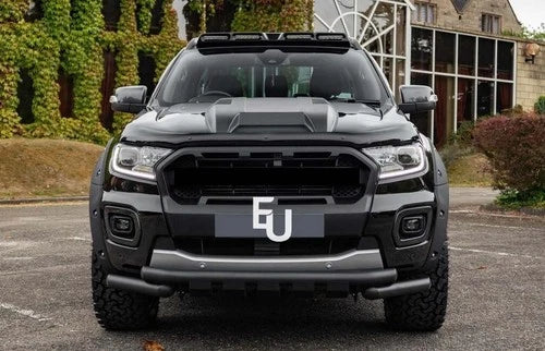 FOR FORD RANGER T7 T8 2015-22 MATTE BLACK BONNET HOOD SCOOP VENT WILDTRAK RAPTOR