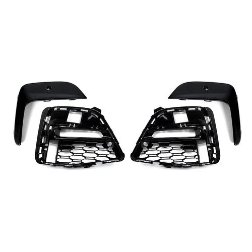 PAIR FOR BMW 3 SERIES G20 G21 M SPORT GLOSS BLACK FRONT FOG LIGHT GRILLE COVER