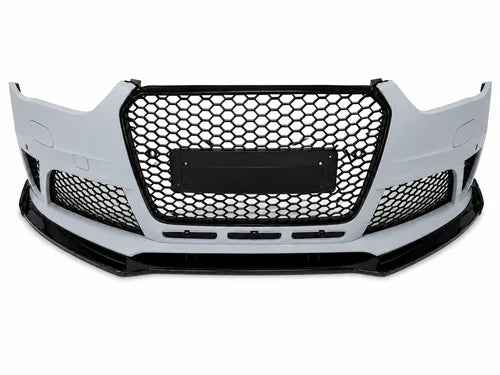RS4 CONVERSION FRONT BUMPER BODYKIT WITH SPLITTER FOR AUDI A4 S4 B8 2012-16 LCI