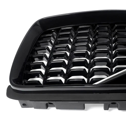 R-DESIGN STYLE FRONT BUMPER UPPER GRILLE W/CHROME FOR VOLVO XC90 MK2 2019-2025