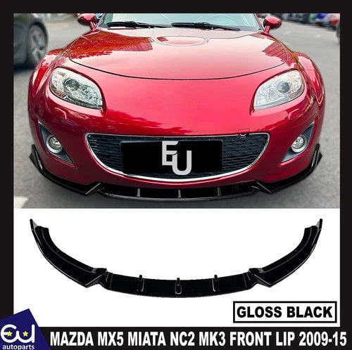 FRONT BUMPER LIP SPOILER SPLITTER BODY KIT FOR MAZDA MX5 MIATA NC2 MK3 2009-2015