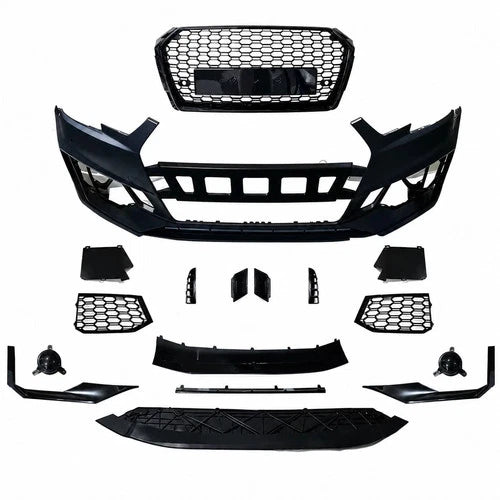 RS4 CONVERSION FRONT BUMPER BODYKIT FOR AUDI A4 S4 B9 2017-20 SEDAN AVANT W/PDC