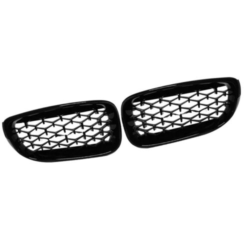 FOR BMW F34 3-SERIES GT GRAN TURISMO KIDNEY DIAMOND GRILL GRILLE GLOSS BLACK