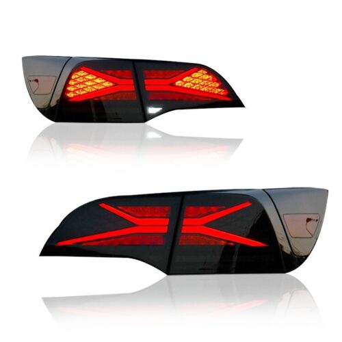 4X SMOKED DYNAMIC LED REAR TAIL LIGHT BRAKE FOG LAMP FOR TESLA model 3 model Y