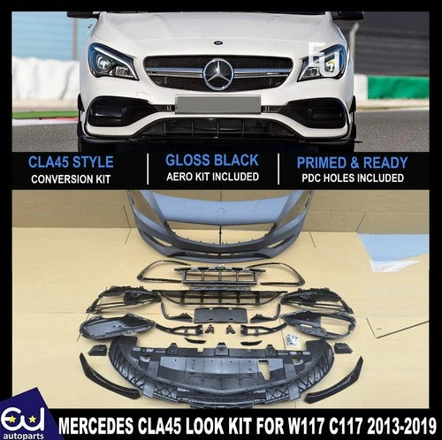 CLA45 STYLE FRONT BUMPER CONVERSION FOR MERCEDES CLA CLASS W117 C117 2013-2019