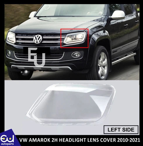LEFT PASSENGER SIDE HEADLIGHT LENS COVER LAMP FOR VW AMAROK 2H 2010-2021