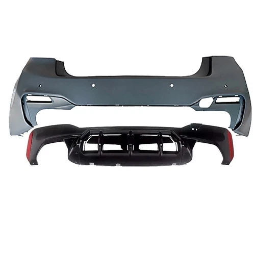 FOR BMW 5 SERIES G30 G31 2017+ M5 CONVERSION REAR BUMPER DIFFUSER KIT W/TAILPIPE