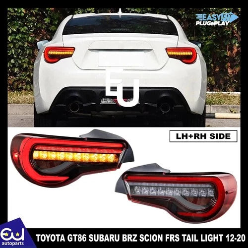 SMOKED LED REAR LIGHTS FOR SUBARU BRZ FR-S TOYOTA GT86 2013-2020 W/SEQUENTIAL
