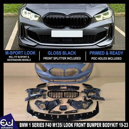 M SPORT M135i LOOK FRONT BUMPER CONVERSION BODYKIT FOR BMW 1 SERIES F40 2019-23