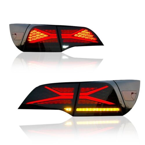 4X SMOKED DYNAMIC LED REAR TAIL LIGHT BRAKE FOG LAMP FOR TESLA model 3 model Y