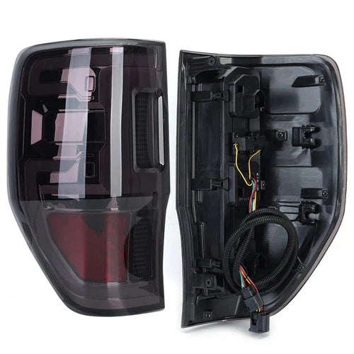 2X LED SMOKED REAR TAIL LIGHT LAMP FOR FORD RANGER T7 PX MK1 MK2 PAIR 12-21