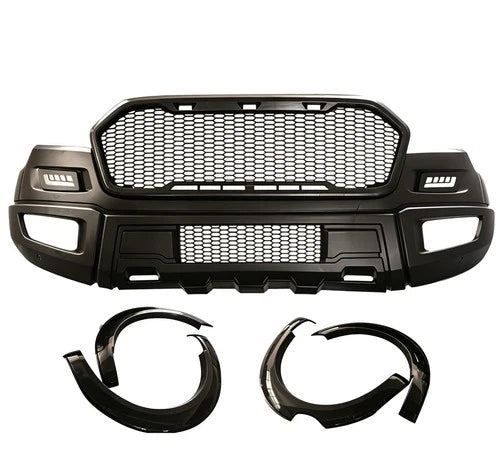 RAPTOR STYLE BODY KIT FOR FORD RANGER T7 T8 2015-2022 FRONT BUMPER GRILLE ARCHES
