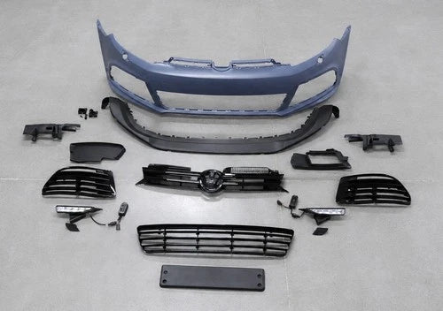 FOR VW GOLF MK6 R20 CONVERSION LOOK FRONT BUMPER BODYKIT 09-13 FIT GTD TSI GTI