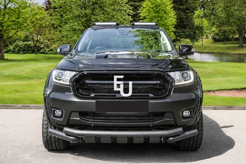 CITY STYLE NUDGE BULL BAR BLACK BUMPER SPOILER FOR FORD RANGER T6 T7 T8 2011-22