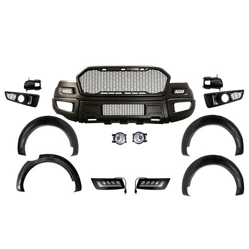 RAPTOR STYLE BODY KIT FOR FORD RANGER T7 T8 2015-2022 FRONT BUMPER GRILLE ARCHES