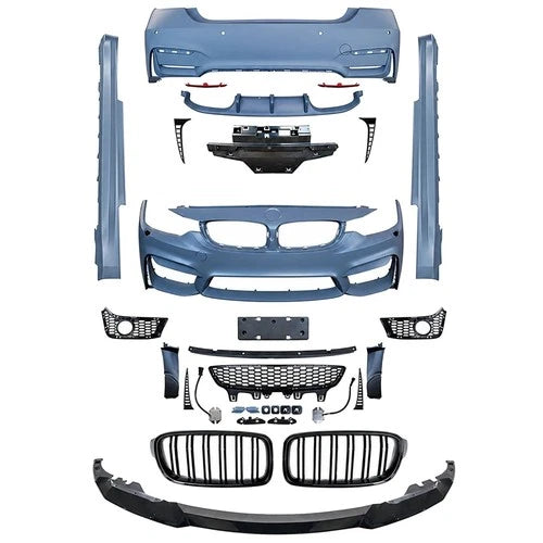 F82 M4 CONVERSION FRONT REAR BUMPER BODYKIT FOR BMW 4 SERIES COUPE F32 2 DOOR