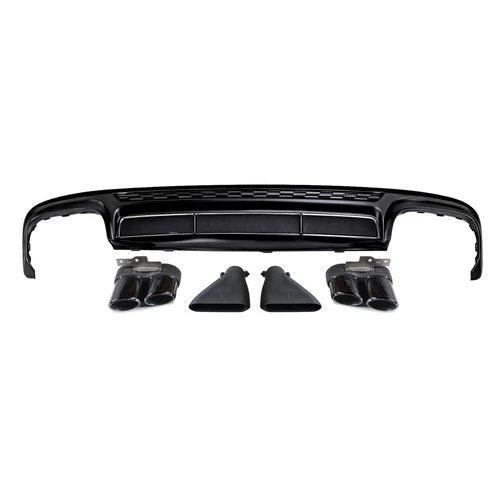 FOR AUDI A6 S6 C8 4K S-LINE REAR BUMPER DIFFUSER SEDAN AVANT WITH PIPES 2019+