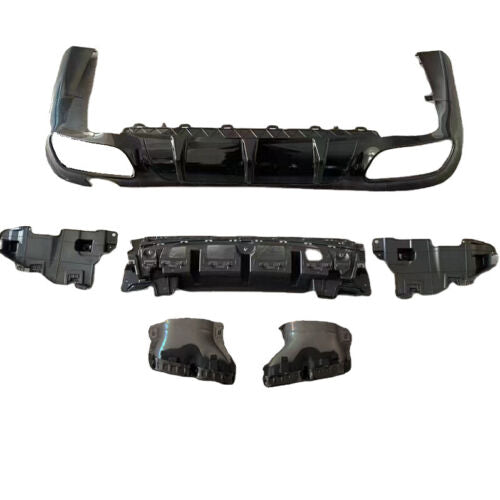 FOR MERCEDES CLS C257 AMG 63 STYLE REAR DIFFUSER & TAILPIPES GLOSS BLACK 2018+