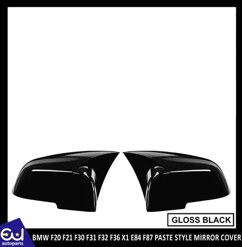 FOR BMW F20 F21 F30 F31 F32 F36 X1 E84 F87 WING MIRROR COVER CAP GLOSSY BLACK UK