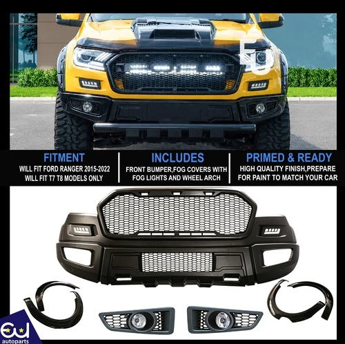 FOR FORD RANGER BUMPER BODYKIT ,GRILLE,WHEEL ARCHES FITS T7 T8 2015-2022