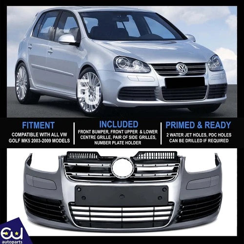 MK5 R32 CONVERSION LOOK FRONT BUMPER BODYKIT PRIMED FOR VW GOLF MK5 2003-2009