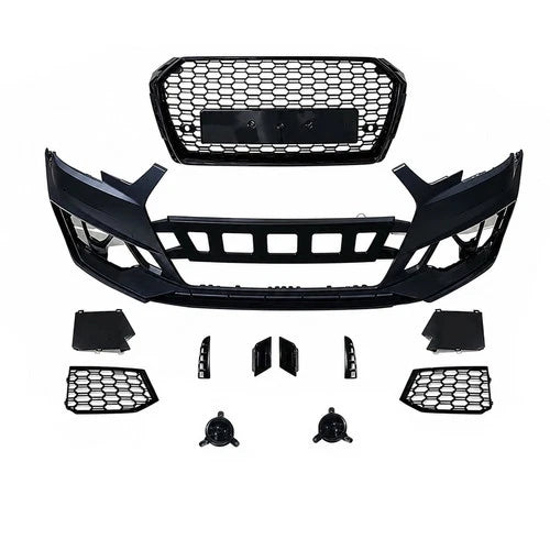 RS4 LOOK FRONT BUMPER BODYKIT FRONT SPLITTER FOR AUDI A4 B9 2017-20 SEDAN AVANT