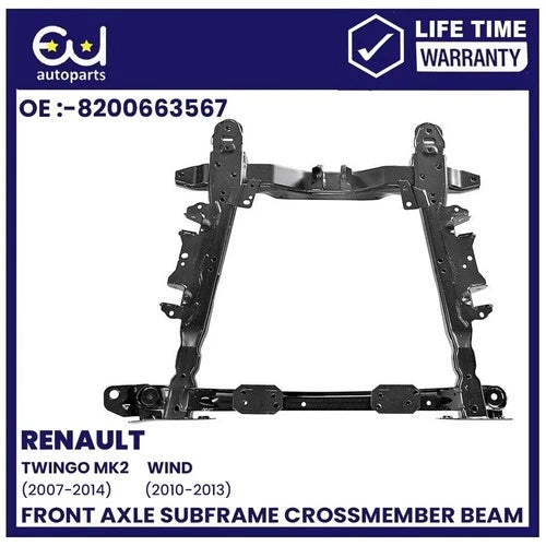 FRONT SUBFRAME CROSSMEMBER FOR RENAULT TWINGO MK2 CNO WIND E4M 07-14 544014669R