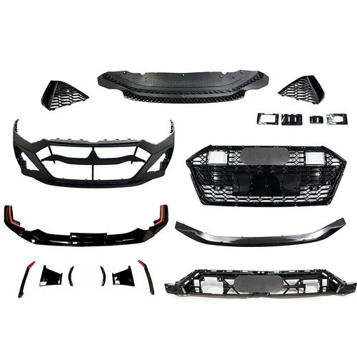 RS7 CONVERSION FRONT BUMPER BODYKIT WITH SPLITTER FOR AUDI A7 S7 C8 4K MK2 2018+