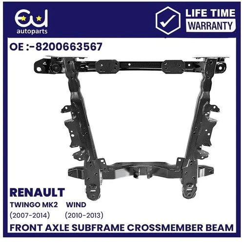 FRONT SUBFRAME CROSSMEMBER FOR RENAULT TWINGO MK2 CNO WIND E4M 07-14 544014669R
