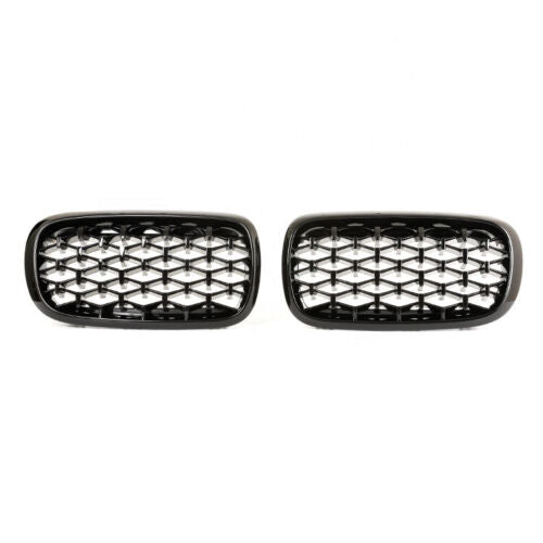 FOR BMW F15 F85 X5 F16 F86 X6 KIDNEY GRILL GRILLE GRILLS DIAMOND GLOSS BLACK 14+