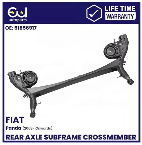 FOR FIAT PANDA REAR SUBFRAME AXLE CROSSMEMBER 51856917 DRUM BRAKE MODE 2003+