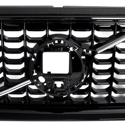 R-DESIGN STYLE FRONT BUMPER UPPER GRILLE W/CHROME FOR VOLVO XC90 MK2 2019-2025