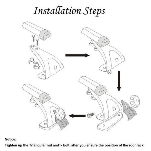 FOR RENAULT KANGOO EXPRESS 98-08 ROOF RACK RAIL CROSS BARS HIGH STRENGTH