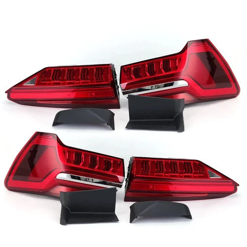 4PCS LED DYNAMIC INNER OUTER REAR TAIL LIGHT BRAKE LAMP FOR AUDI A6 C8 2019-2025