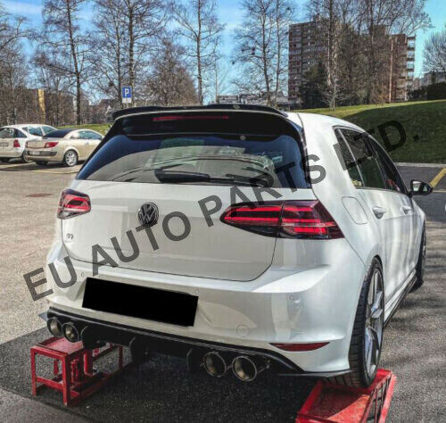 REAR ROOF SPOILER WING LIP FOR VW GOLF MK6 MK7 VI VII OEM STYLE GLOSS BLACK