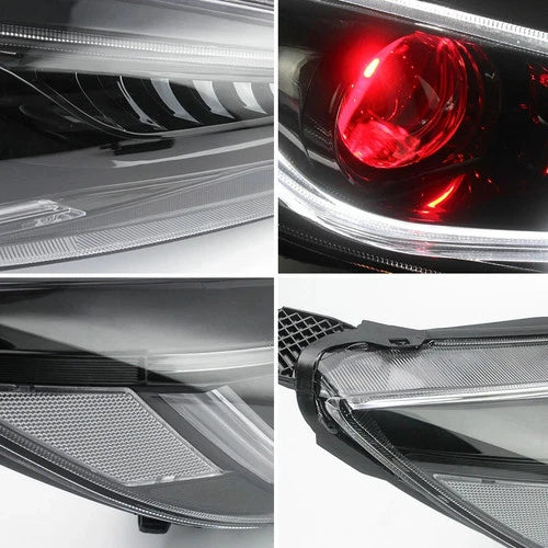 LED HEAD LIGHT LAMP LED BULB FOR FORD FOCUS 2014-2019 DEMON EYES WITH SEQUENTIAL