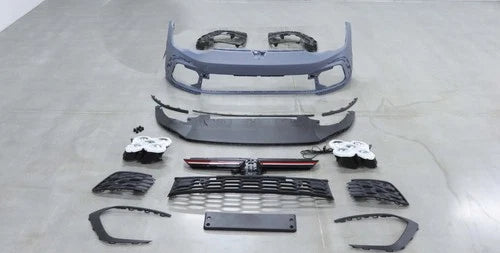 FRONT BUMPER GRILLE BODY KIT GTI LOOK GLOSS BLACK FOR VW GOLF MK8 2020+
