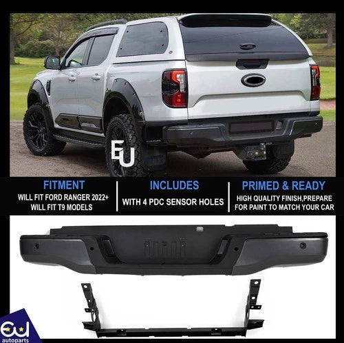 OEM STYLE REAR BUMPER REPLACEMENT BLACK FOOT BOARD FOR FORD RANGER T9 PICKUP 22+