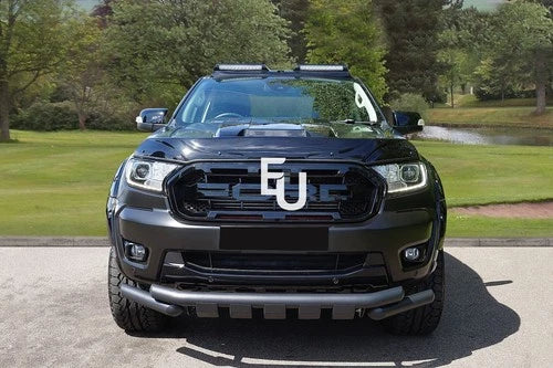 CITY STYLE NUDGE BULL TWIN BAR BLACK BUMPER SPOILER FOR FORD RANGER T7 T8 11-22