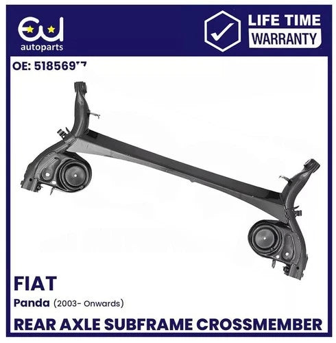 FOR FIAT PANDA REAR SUBFRAME AXLE CROSSMEMBER 51856917 DRUM BRAKE MODE 2003+