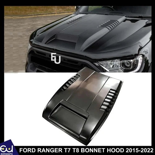 FOR FORD RANGER T7 T8 2015-22 MATTE BLACK BONNET HOOD SCOOP VENT WILDTRAK RAPTOR