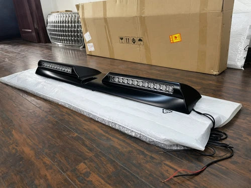 ROOF LED LIGHT BAR LAMP COVER SPOILER BLACK FOR FORD RANGER T6 T7 T8 12-21