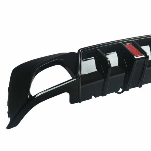 FOR BMW 3 SERIES G20 G21 M SPORT GLOSS BLACK REAR DIFFUSER WITH LED 2018-2021