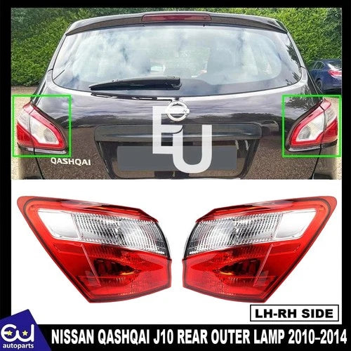 FOR NISSAN QASHQAI 5&7 SEATER LEFT & RIGHT REAR OUTER TAIL LIGHT LAMP 2010-2014