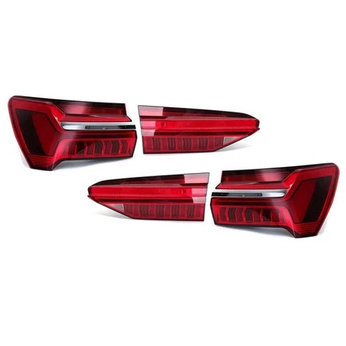 4PCS LED DYNAMIC INNER OUTER REAR TAIL LIGHT BRAKE LAMP FOR AUDI A6 C8 2019-2025