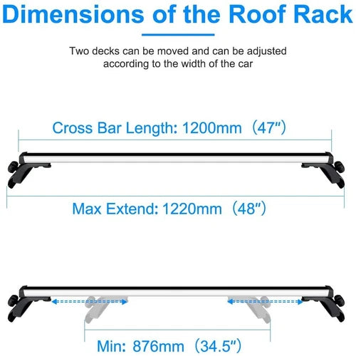 FOR RENAULT KANGOO EXPRESS 98-08 ROOF RACK RAIL CROSS BARS HIGH STRENGTH